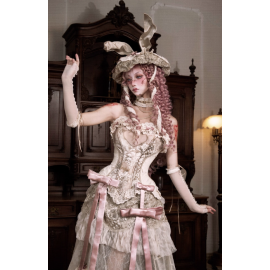 Cupid's Poetry Box Heart-Shaped Boned Rococo Corset Top by Blood Supply (BSY161HTP)